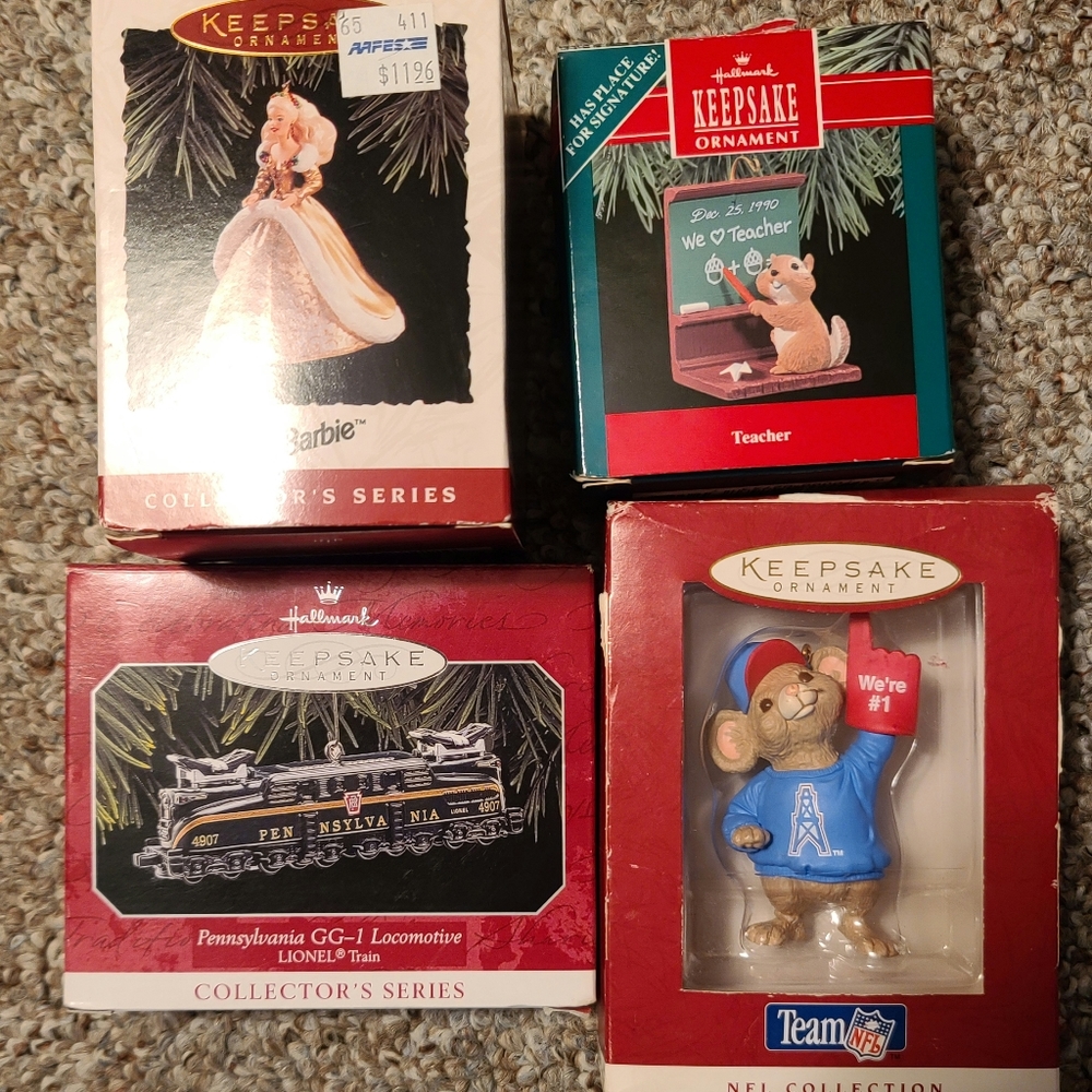 Lot of 4 Hallmark ornaments